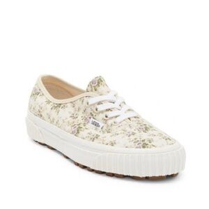 Vans Cream Floral Canvas Shoes Pre-Owned